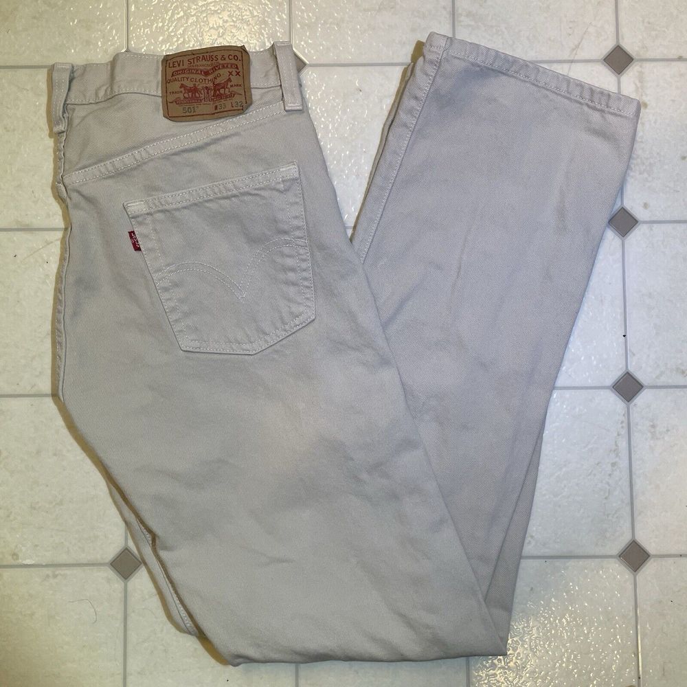 Vintage Levis 501 Jeans XX Button Fly Denim Men's‎ Size 33 Straight Leg